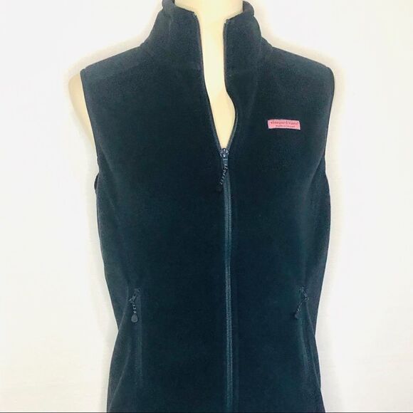 VINYARD VINES NAVY FLEECE VEST - Picture 1 of 10